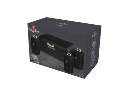 Berlinger Haus 4-teiliges Aufbewahrungs Set Black Rose Collection