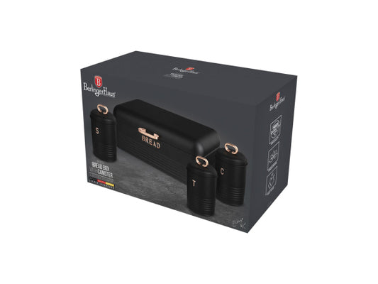 Berlinger Haus 4-teiliges Aufbewahrungs Set Black Rose Collection