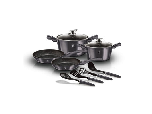 Kaufuniversum - Berlinger Haus 10tlg. Kochgeschirr-Set Metallic Line Carbon Pro Edition