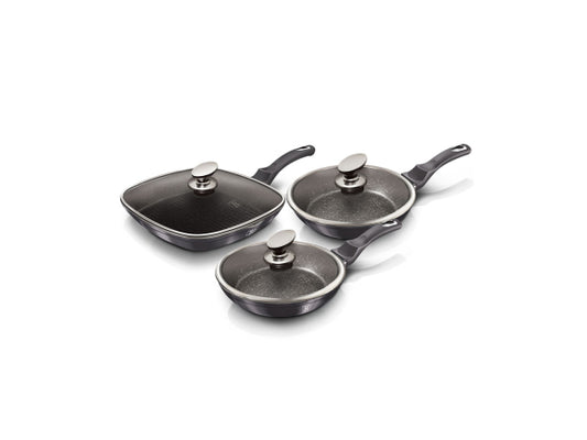 Berlinger Haus 6-teiliges Bratpfannen-Set Metallic Line Carbon Pro Edition