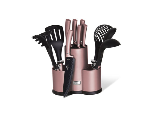 Kaufuniversum - Berlinger Haus Messer- und Kochbesteckset 12tlg I-Rose Collection