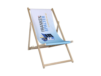 FS-STAR Holzliegestuhl ohne Armlehnen mit FSP Druck