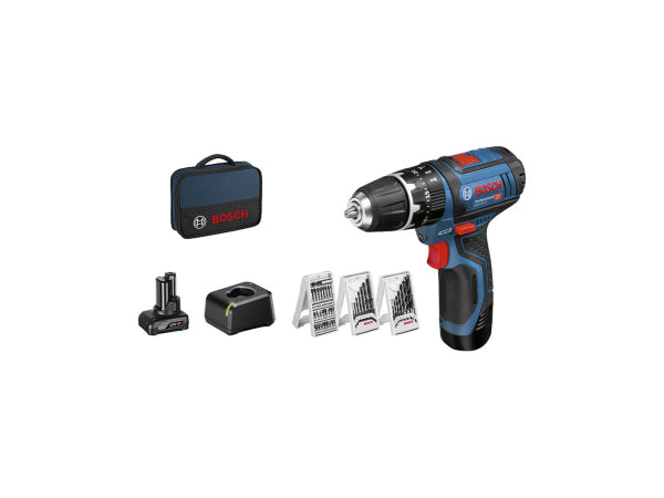 Kaufuniversum - Bosch Professional Bosch GSB 12V-15 Akku-Schlagbohrschrauber-Set mit Tasche