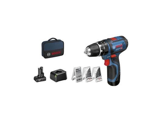 Kaufuniversum - Bosch Professional Bosch GSB 12V-15 Akku-Schlagbohrschrauber-Set mit Tasche