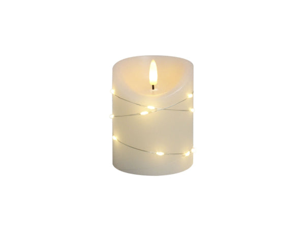 Kaufuniversum - dameco LED Wachskerze creme/silber
