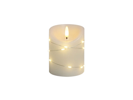 Kaufuniversum - dameco LED Wachskerze creme/silber