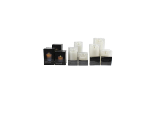 dameco LED Wachskerze creme/silber
