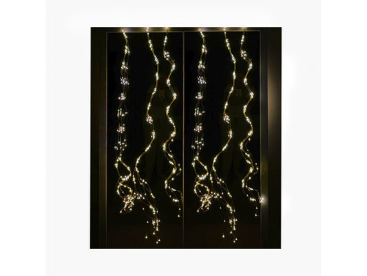 Kaufuniversum - Ekström LED Lichtervorhang Outdoor 540 LED Microlight 75x150cm warm weiss