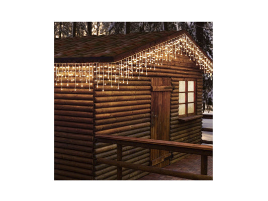 Kaufuniversum - Ekström LED Lichtervorhang Outdoor "Icicle" 360 LED mit 72 Strängen 1000x52cm, warm weiss