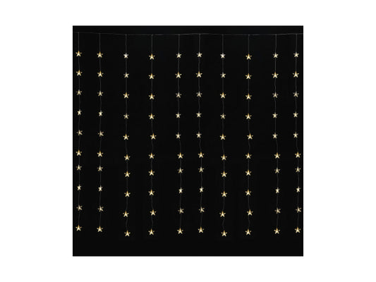 Kaufuniversum - Ekström LED Lichtervorhang Outdoor mit Sternen 100 LED 225x200cm, warm weiss