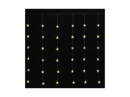 Ekström LED Lichtervorhang Outdoor mit Sternen 48 LED 175x120cm, warm weiss