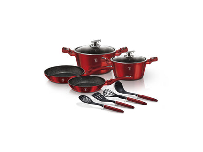 Berlinger Haus 10-teiliges Kochgeschirr-Set Burgundy Edition