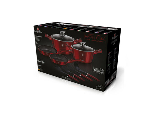 Berlinger Haus 10-teiliges Kochgeschirr-Set Burgundy Edition