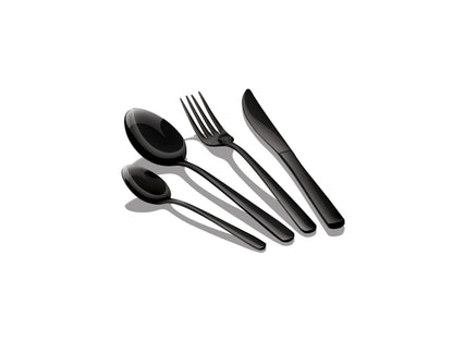 Berlinger Haus 16-teiliges Besteckset Black Silver Collection