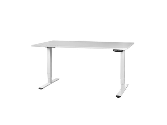 Kaufuniversum - CONTINI höhenverstellbarer Bürotisch 1.8x0.8m grau / Gestell weiss RAL9016