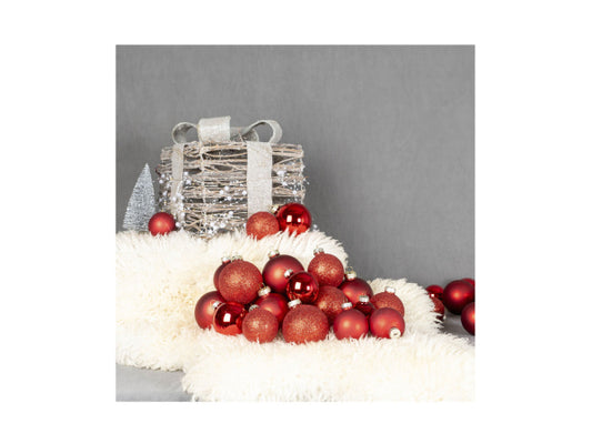 Kaufuniversum - FS-STAR FS Star Weihnachtskugel 42er Set Glas, Rot