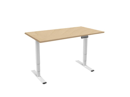 Contini hvb Bürotisch 1.6x0.8m Ahorn Natur / Gestell weiss RAL9016