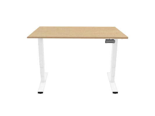 Contini hvb Bürotisch 1.6x0.8m Ahorn Natur / Gestell weiss RAL9016