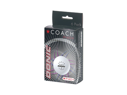 DONIC Tischtennisball P40+ weiss 6 Stk. (1Stern)