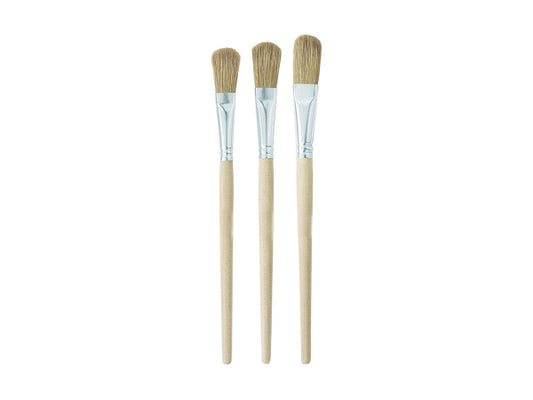 Color Expert Emaillelackpinsel-Set 3-tlg helle Borste
