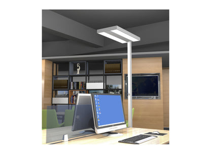 CONTINI LED Büro-Stehleuchte dimmbar silber