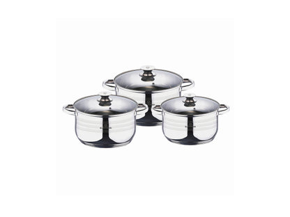 Berlinger Blaumann 6-teiliges Topfset Edelstahl Gourmet Line