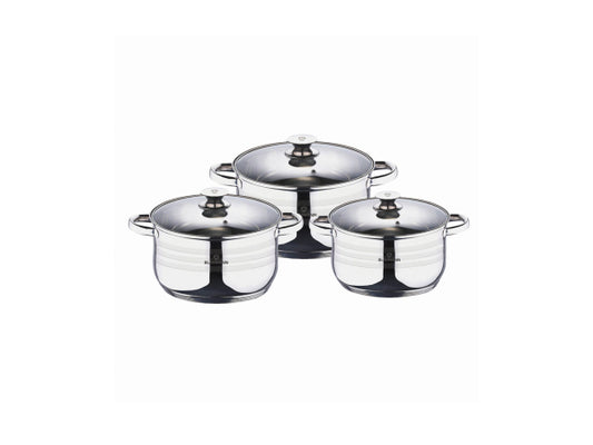 Kaufuniversum - Berlinger Blaumann 6-teiliges Topfset Edelstahl Gourmet Line