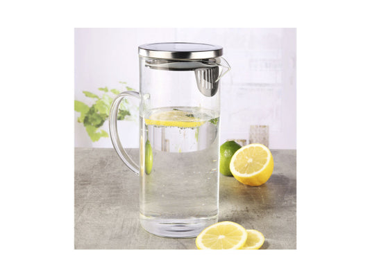 Kaufuniversum - FS-Star Kühlschrank Krug 1.3L aus Glas mit Edelstahldeckel