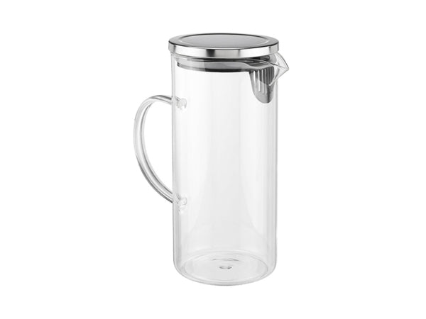 Kaufuniversum - FS-Star Kühlschrank Krug 1.3L aus Glas mit Edelstahldeckel