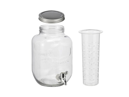 FS-Star Getränkespender aus Glas 4L mit Zapfhahn
