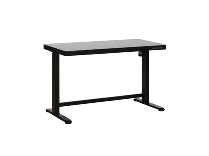 CONTINI höhenverstellbarer Bürotisch 1.2x0.6m schwarz Glas Arbeitsfläche