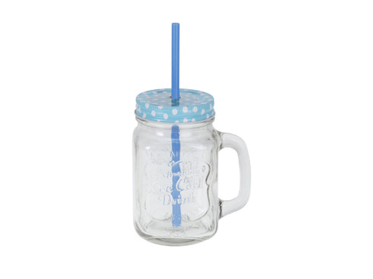 Kaufuniversum - FS-Star Glas + Strohhalm 400ml ass.