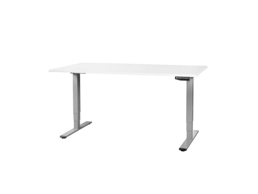 Kaufuniversum - Contini höhenverstellbarer Bürotisch 1.6x0.8m weiss / Gestell grau RAL 7045