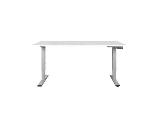 Contini höhenverstellbarer Bürotisch 1.6x0.8m grau / Gestell grau RAL 7045