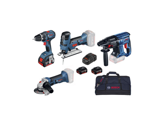 Kaufuniversum - Bosch Professional Bosch 4Tool Kit 18V GSR/GST/GWS/GBH