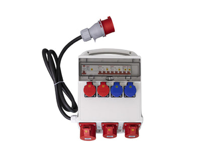 Ekström Baustromverteiler 2x T13, 2x T25, 1x CEE32A, 2x CEE16A / IP55