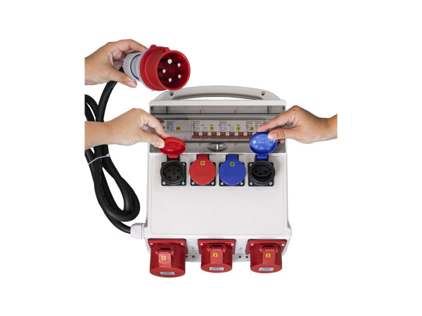 Kaufuniversum - Ekström Baustromverteiler 2x T13, 2x T25, 1x CEE32A, 2x CEE16A / IP55