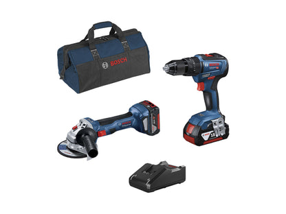 Bosch Professional Bosch 18V kit GSB+GWS+2 x GBA 4.0Ah+GAL+Tasche