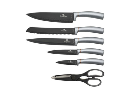 Berlinger Haus 7-teiliges Messerset mit Edelstahlständer Moonlight Collection