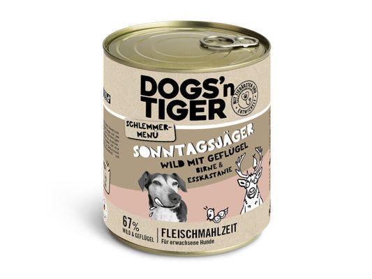Kaufuniversum - Dogs'n Tiger Schlemmermenü Hund Sonntagsjäger 800g
