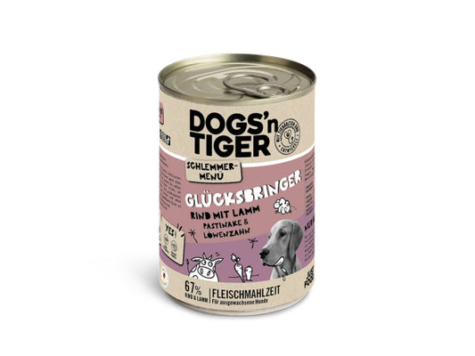 Kaufuniversum - Dogs'n Tiger Schlemmermenü Hund Glücksbringer 400g