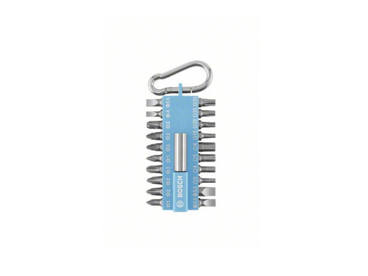 Kaufuniversum - Bosch Professional Bosch 21-teiliges Schrauberbit-Set mit Snap-hook hellblau