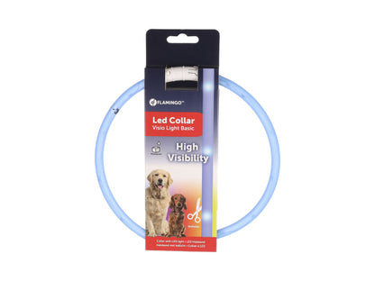 Flamingo Leuchthalsband Nera Visio blau