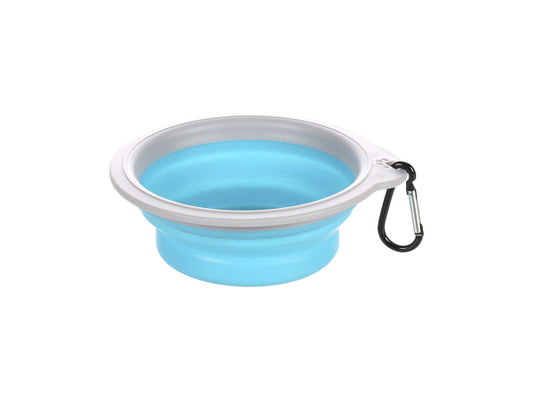 Kaufuniversum - Flamingo Reisenapf Silikon blau/grau 375ml