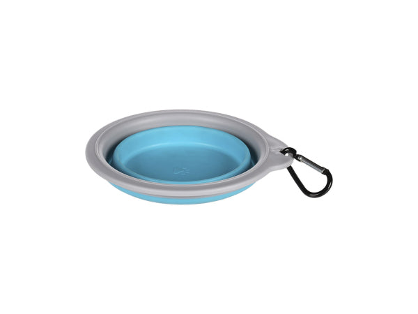 Kaufuniversum - Flamingo Reisenapf Silikon blau/grau 375ml