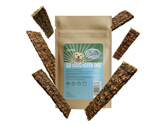 Kaufuniversum - Sollis Solli's Snack Hund Soft-Kaustreifen Ente 100g