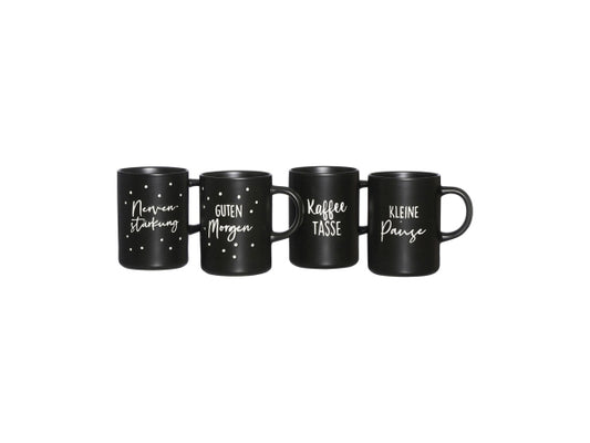 Kaufuniversum - Ritzenhoff & Breker Svart Kaffeebecherset 4-teilig