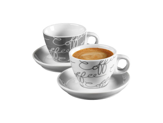Kaufuniversum - Ritzenhoff & Breker Cornello Espressoset 4-teilig grau-weiss