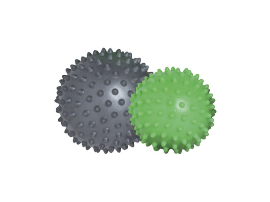 Kaufuniversum - Schildkröt Massage Bälle 2er Set (green-grey) Ø 7cm soft + 9cm hart
