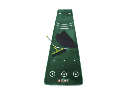 PURE2improve Puttingmatte mit Besen 70x335cm